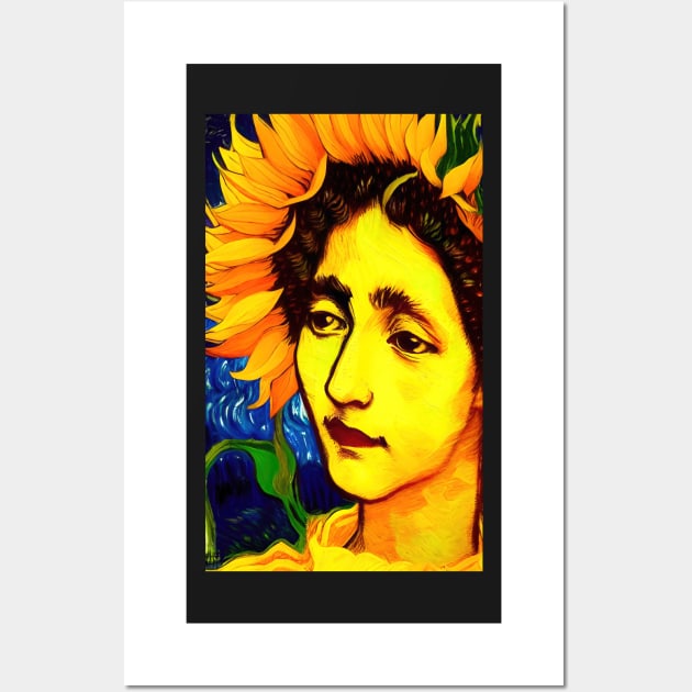 Goddess of Sunflowers Wall Art by secretgardener